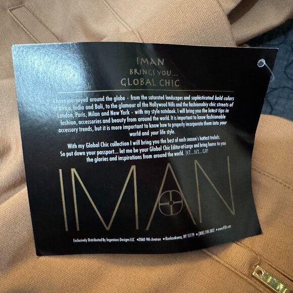 Iman Global Chic Slip into Slim Perfect Ponte Ankle Pant, Camel, Large - Picture 10 of 13